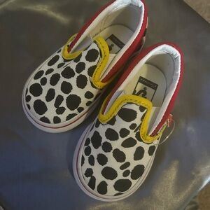 Vans Polka Dot Sneakers with Red and Yellow Accents